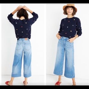 Madewell boho wide leg high rise denim jeans